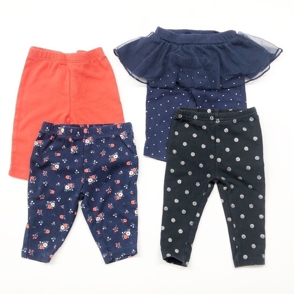 Carter's baby girl leggings - set of 4 - Picture 1 of 5